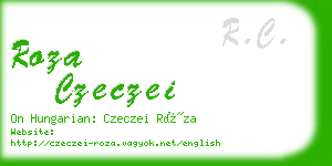 roza czeczei business card